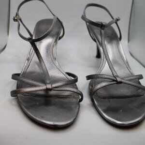 Vintage Silver Ralph Lauren Kitten Heels